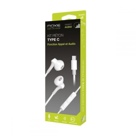 Kit piéton stéréo avec micro connectique Type-C