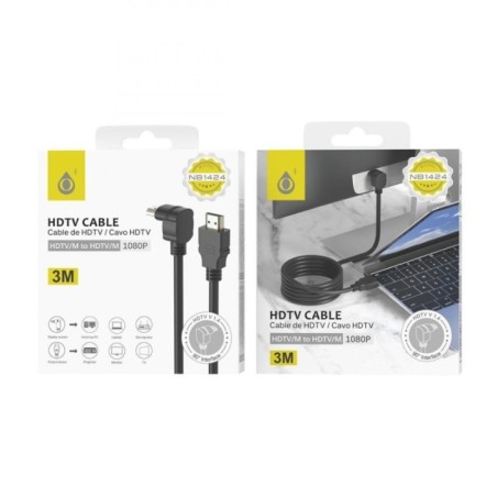 Cable HDMI 4K coudé longueur 3M