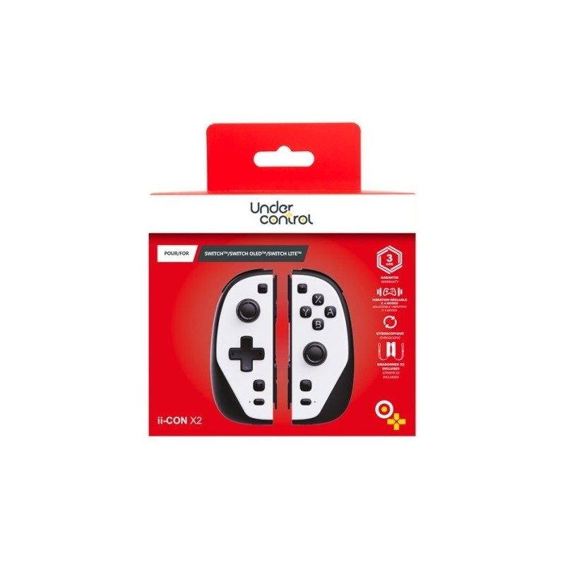 MANETTE IICON BLANC ET NOIR POUR NINTENDO SWITCH